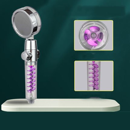 Internet Celebrity Small Waist Supercharged Shower Head Twin-turbo Pressurized Propeller Multifunctional Fan Shower Shower Head | Luxury Home Accessories | Heulog Glow