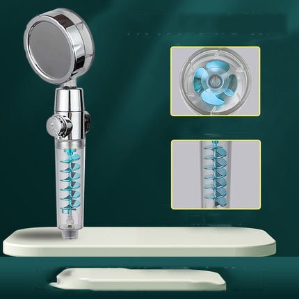 Internet Celebrity Small Waist Supercharged Shower Head Twin-turbo Pressurized Propeller Multifunctional Fan Shower Shower Head | Luxury Home Accessories | Heulog Glow