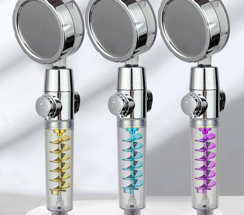 Internet Celebrity Small Waist Supercharged Shower Head Twin-turbo Pressurized Propeller Multifunctional Fan Shower Shower Head | Luxury Home Accessories | Heulog Glow