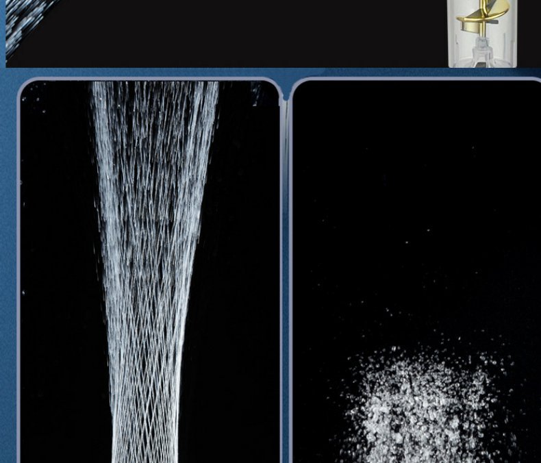 Internet Celebrity Small Waist Supercharged Shower Head Twin-turbo Pressurized Propeller Multifunctional Fan Shower Shower Head | Luxury Home Accessories | Heulog Glow