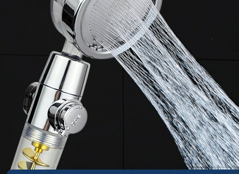 Internet Celebrity Small Waist Supercharged Shower Head Twin-turbo Pressurized Propeller Multifunctional Fan Shower Shower Head | Luxury Home Accessories | Heulog Glow