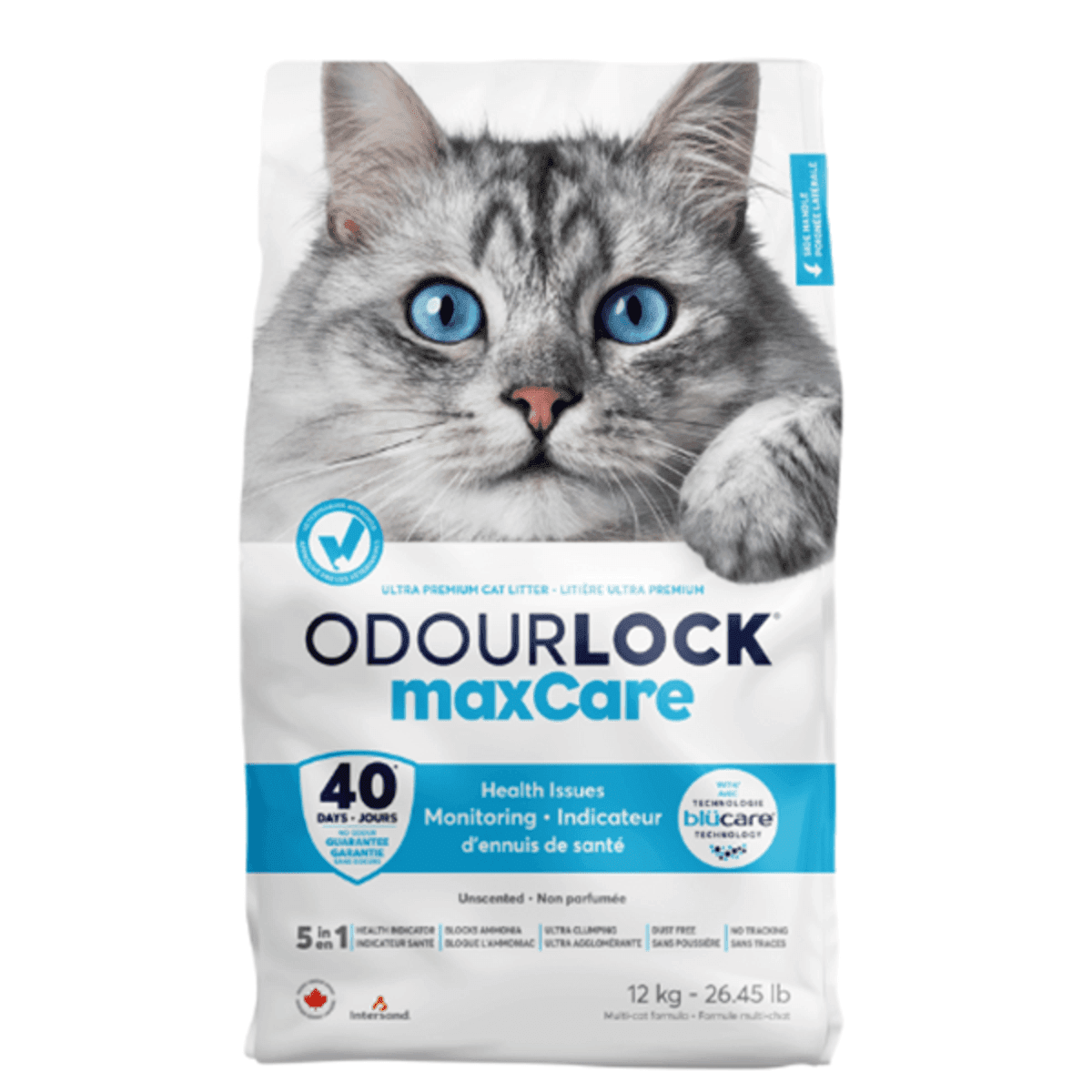 Intersand OdourLock maxCare Ultra-Premium Clay Cat Litter - 12kg | Luxury Home Accessories | Heulog Glow