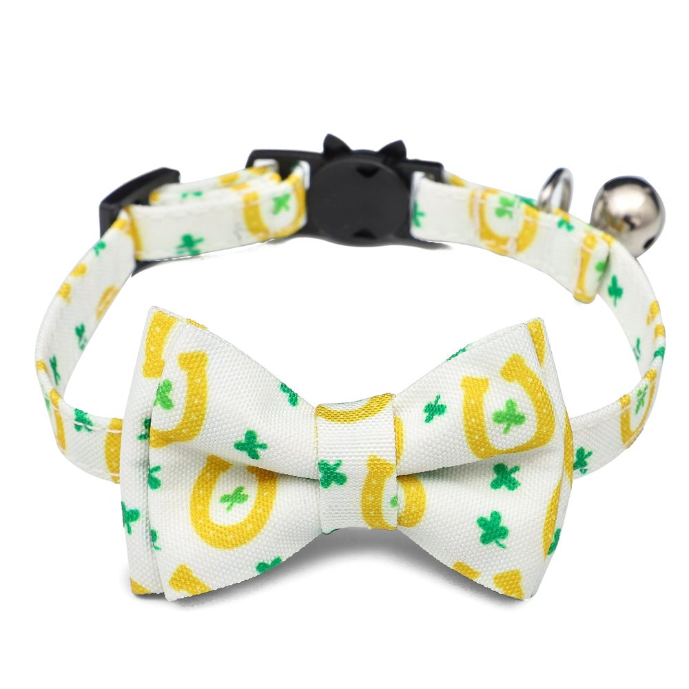Irish Festival Plaid Bow Cat Collar | Luxury Home Accessories | Heulog Glow