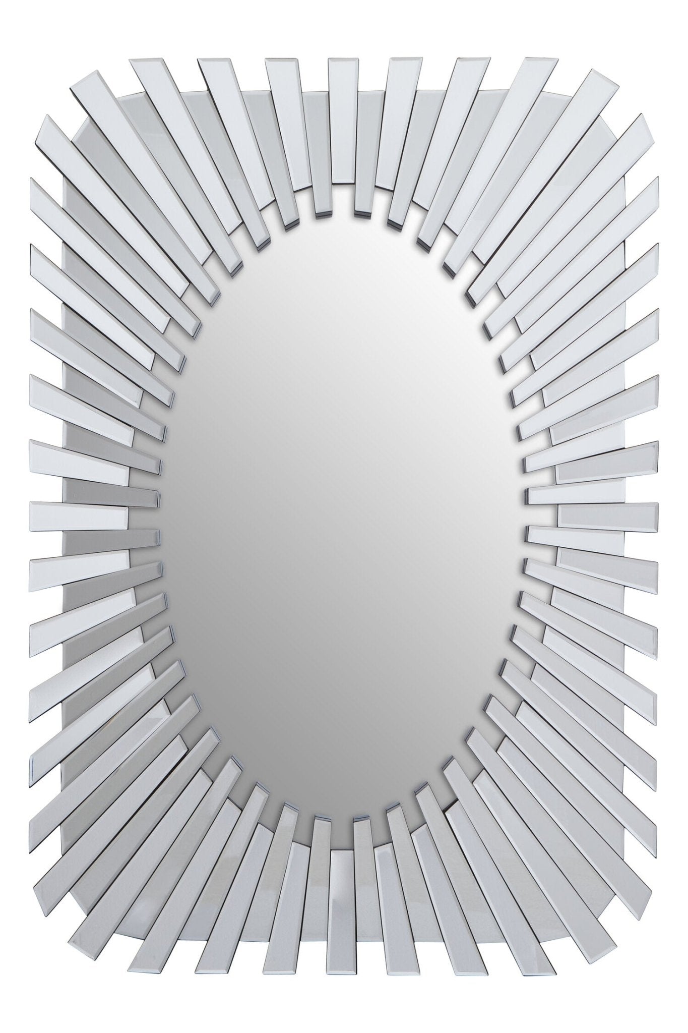 Jade Silver Rectangular Sunburst Wall Mirror | Luxury Home Accessories | Heulog Glow