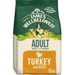 James Wellbeloved Adult Dry Dog Food Turkey & Rice 15kg | Luxury Home Accessories | Heulog Glow