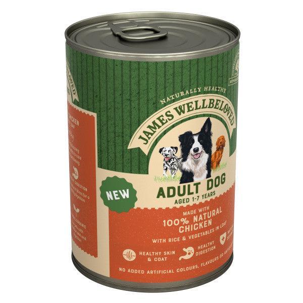 James Wellbeloved Dog Adult Chick Loaf Tin 12x400g | Luxury Home Accessories | Heulog Glow