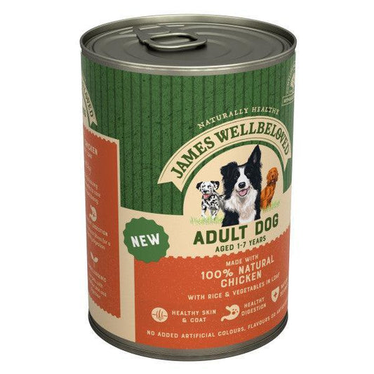 James Wellbeloved Dog Adult Chick Loaf Tin 12x400g | Luxury Home Accessories | Heulog Glow