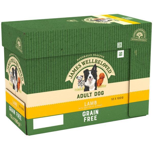James Wellbeloved Dog Adult Grain Free Lamb Grvy Pch 4x12x100g | Luxury Home Accessories | Heulog Glow