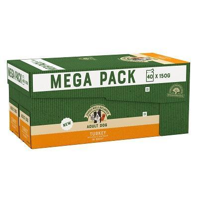 James Wellbeloved Dog Adult Turkey Pouches Mega 40x150g | Luxury Home Accessories | Heulog Glow