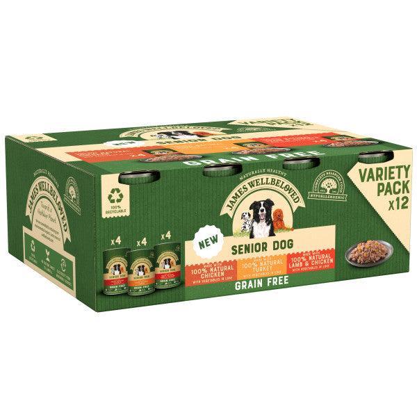 James Wellbeloved Dog Senior Grain Free Mix Loaf Tin 12x400g | Luxury Home Accessories | Heulog Glow