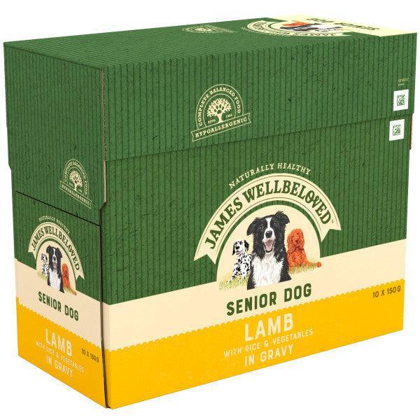 James Wellbeloved Dog Senior Lamb Grvy Pch 4x10x150g | Luxury Home Accessories | Heulog Glow