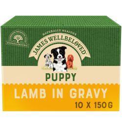 James Wellbeloved Puppy Dog Food Pouches Lamb in Gravy | Luxury Home Accessories | Heulog Glow