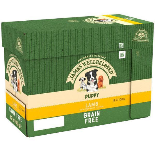 James Wellbeloved Puppy Grain Free Lamb Grvy Pch 4x12x100g | Luxury Home Accessories | Heulog Glow