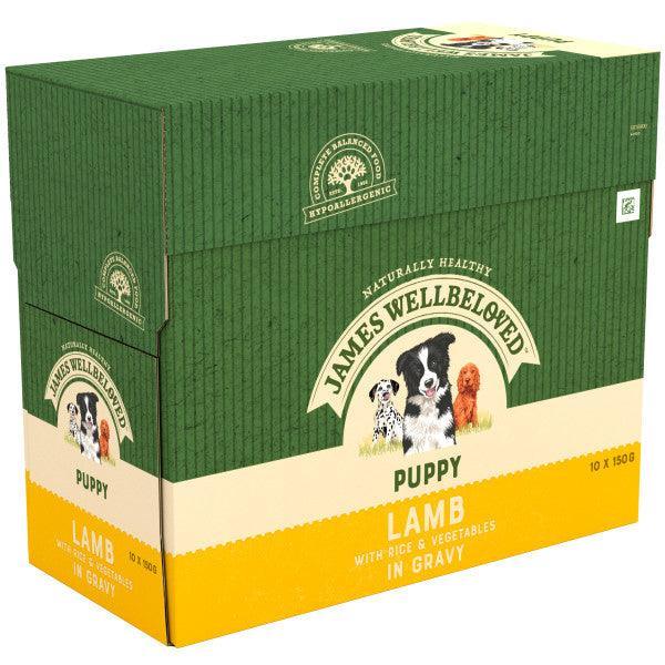 James Wellbeloved Puppy Lamb Grvy Pch 4x10x150g | Luxury Home Accessories | Heulog Glow
