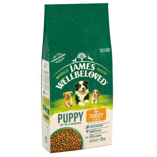 James Wellbeloved Puppy Turkey & Rice | Luxury Home Accessories | Heulog Glow