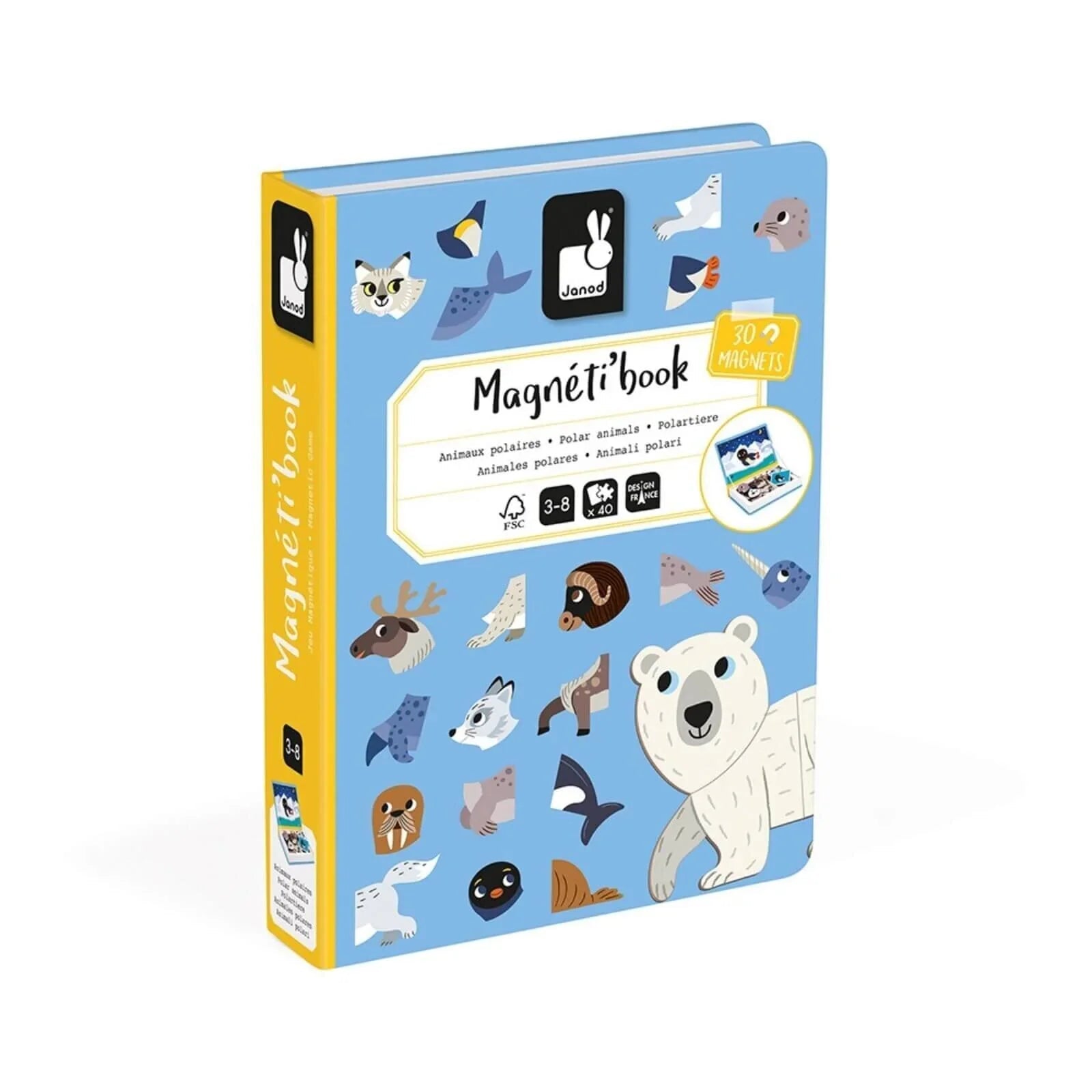Janod Magnetibook Polar Animals | Luxury Home Accessories | Heulog Glow