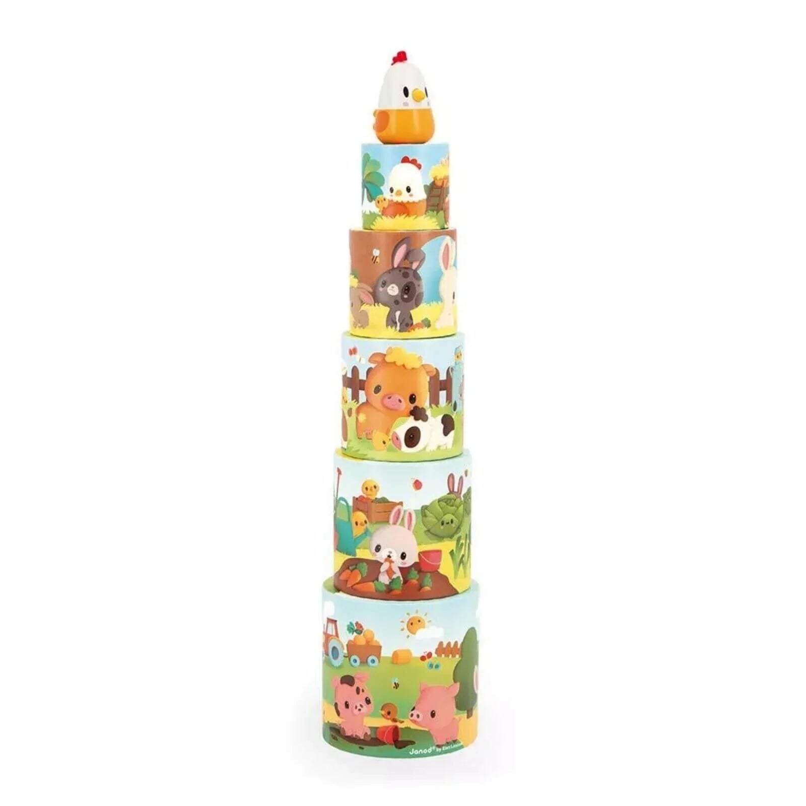 Janod My First Chicken Pyramid | Luxury Home Accessories | Heulog Glow