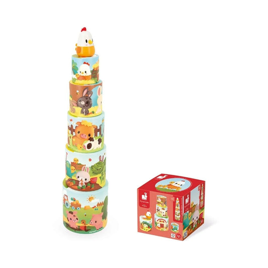 Janod My First Chicken Pyramid | Luxury Home Accessories | Heulog Glow