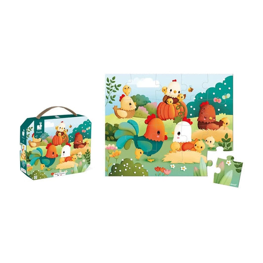 Janod Puzzle Welcome to the Farmyard 20 pcs | Luxury Home Accessories | Heulog Glow