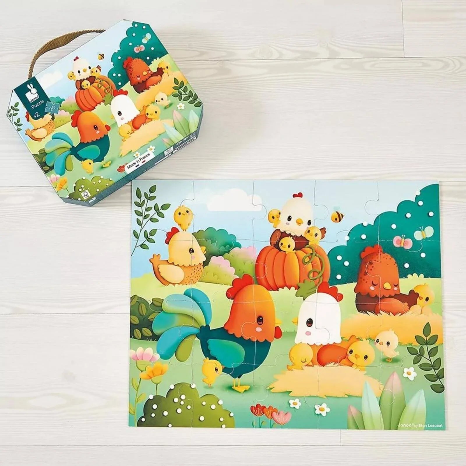 Janod Puzzle Welcome to the Farmyard 20 pcs | Luxury Home Accessories | Heulog Glow