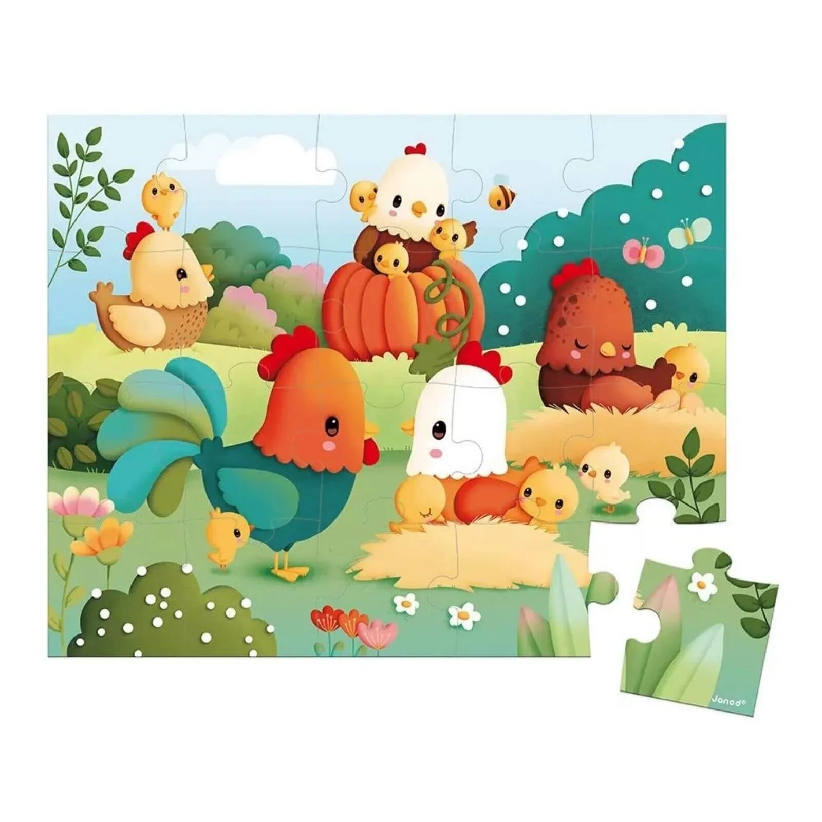 Janod Puzzle Welcome to the Farmyard 20 pcs | Luxury Home Accessories | Heulog Glow