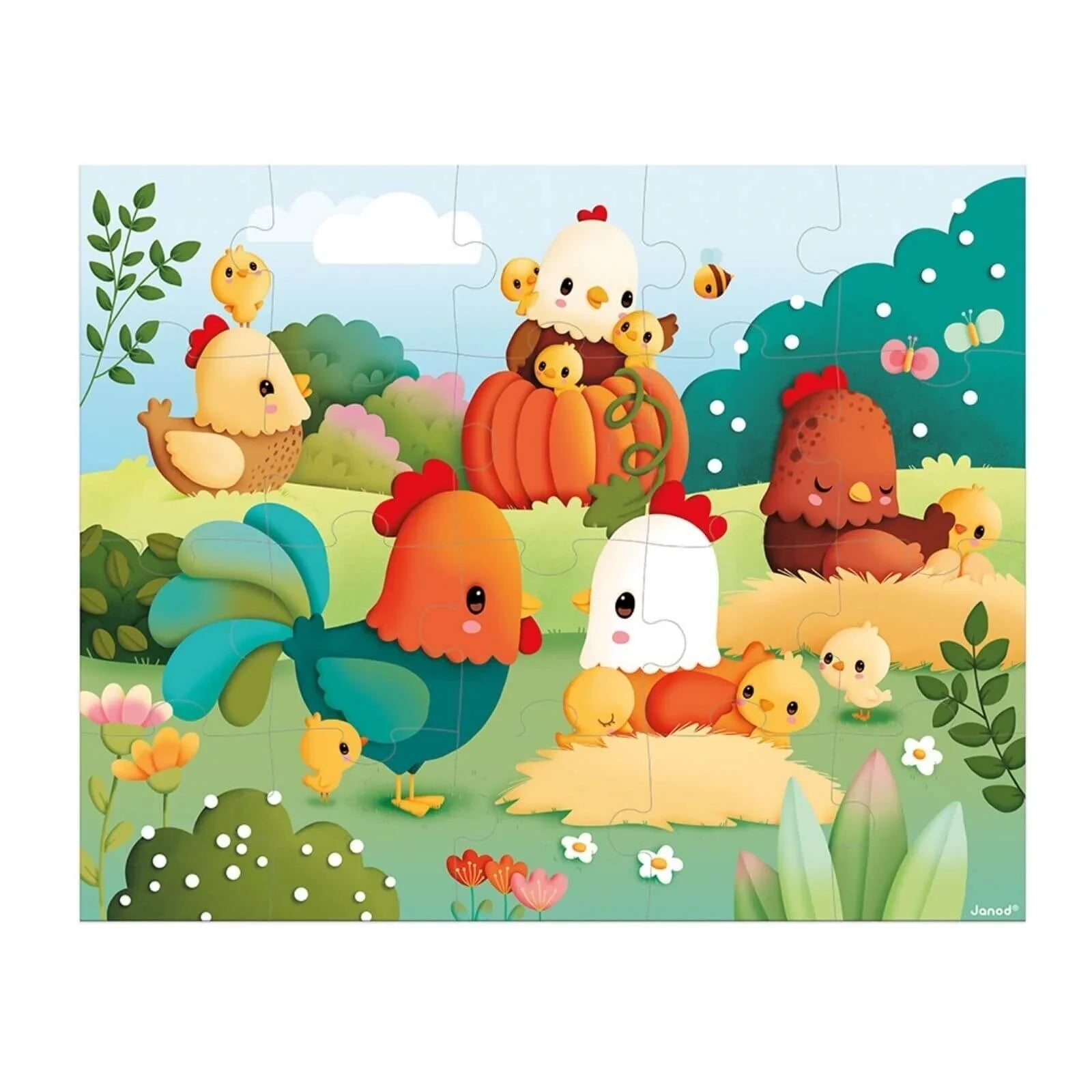 Janod Puzzle Welcome to the Farmyard 20 pcs | Luxury Home Accessories | Heulog Glow