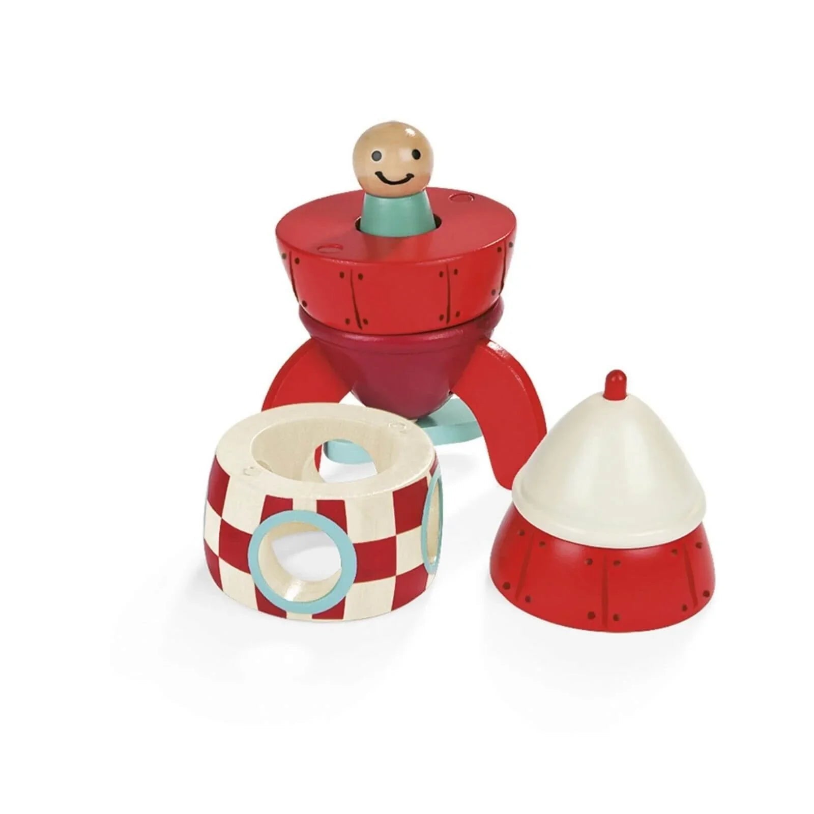 Janod Small Magnetic Rocket | Luxury Home Accessories | Heulog Glow