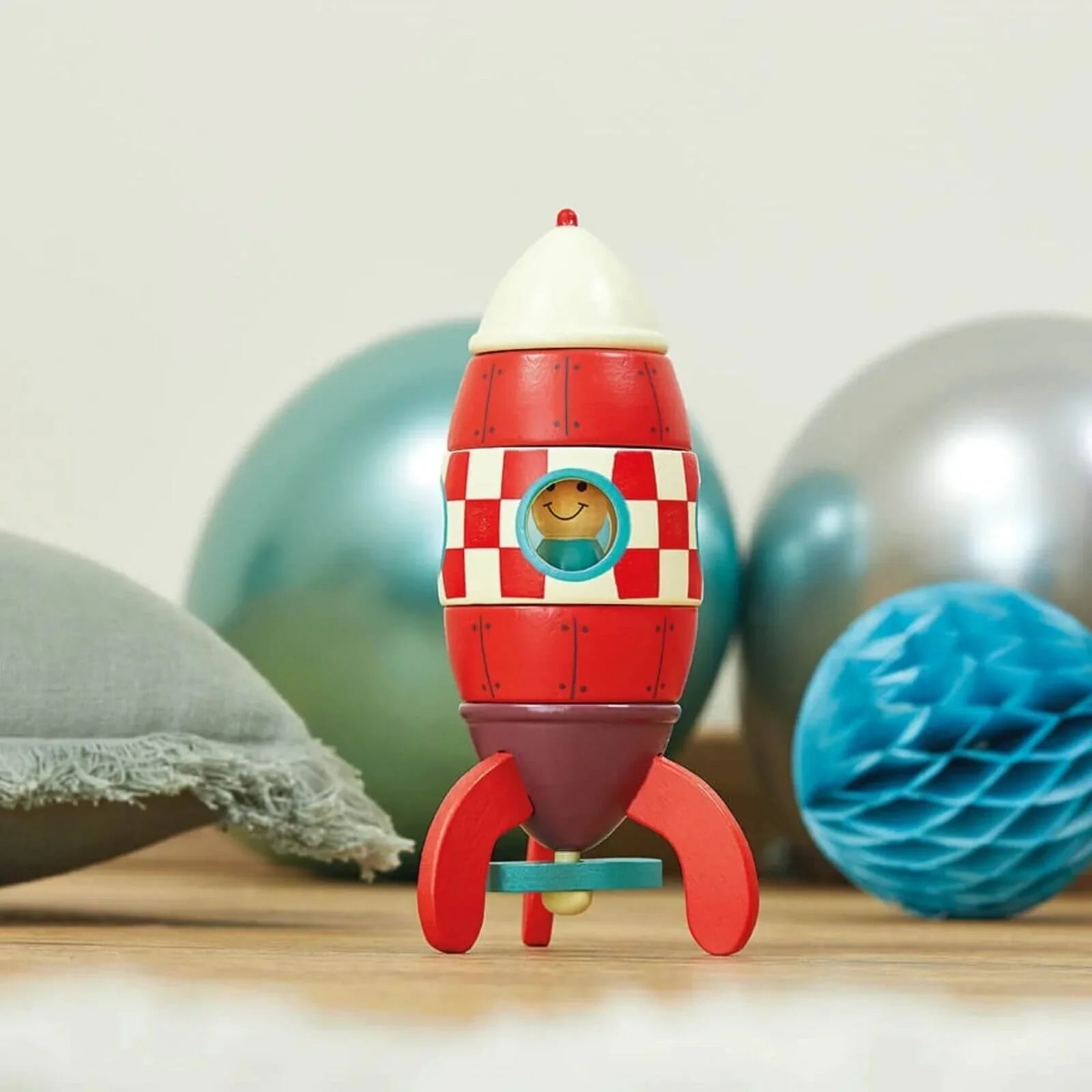Janod Small Magnetic Rocket | Luxury Home Accessories | Heulog Glow