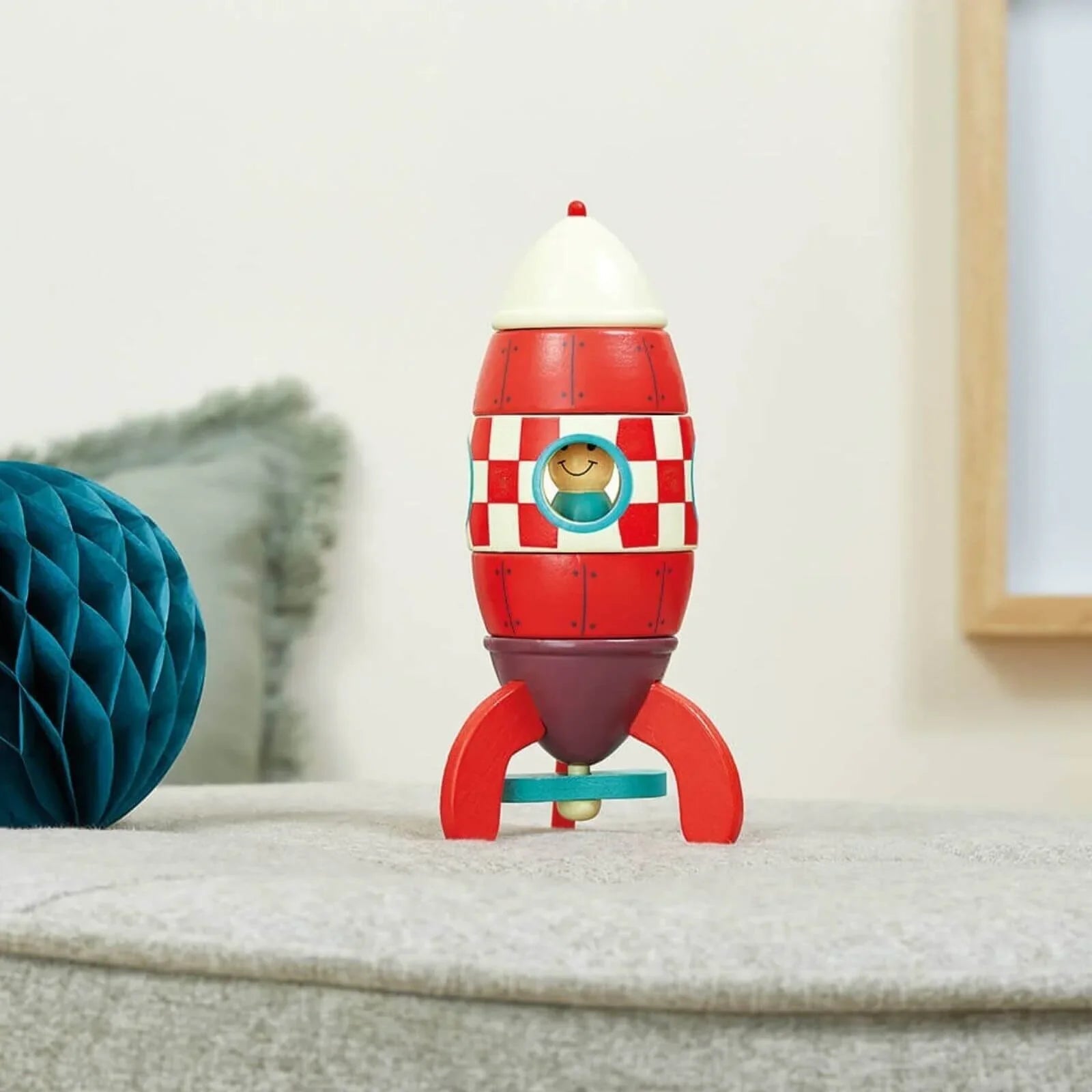 Janod Small Magnetic Rocket | Luxury Home Accessories | Heulog Glow