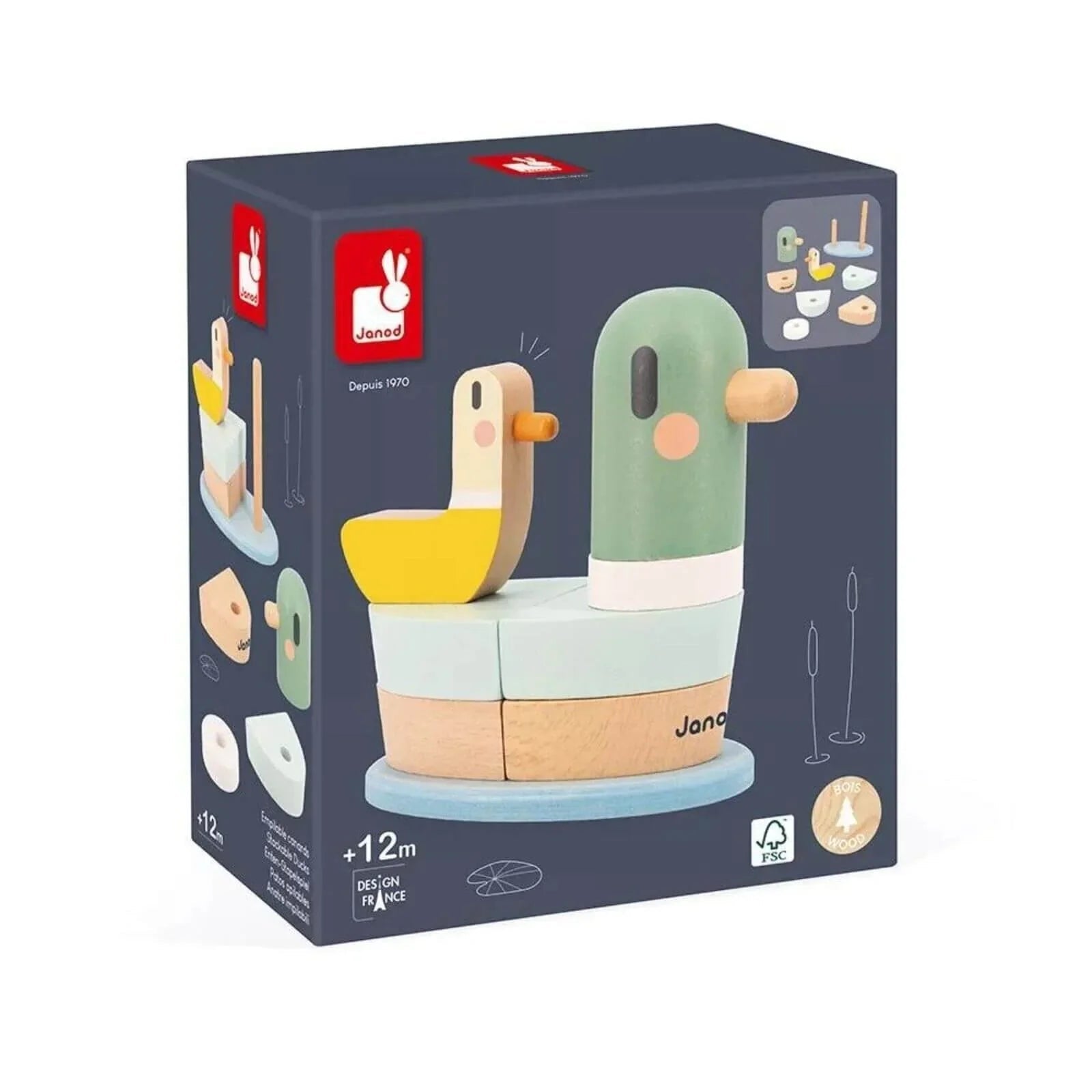 Janod Stackable Ducks Sweet Cocoon | Luxury Home Accessories | Heulog Glow