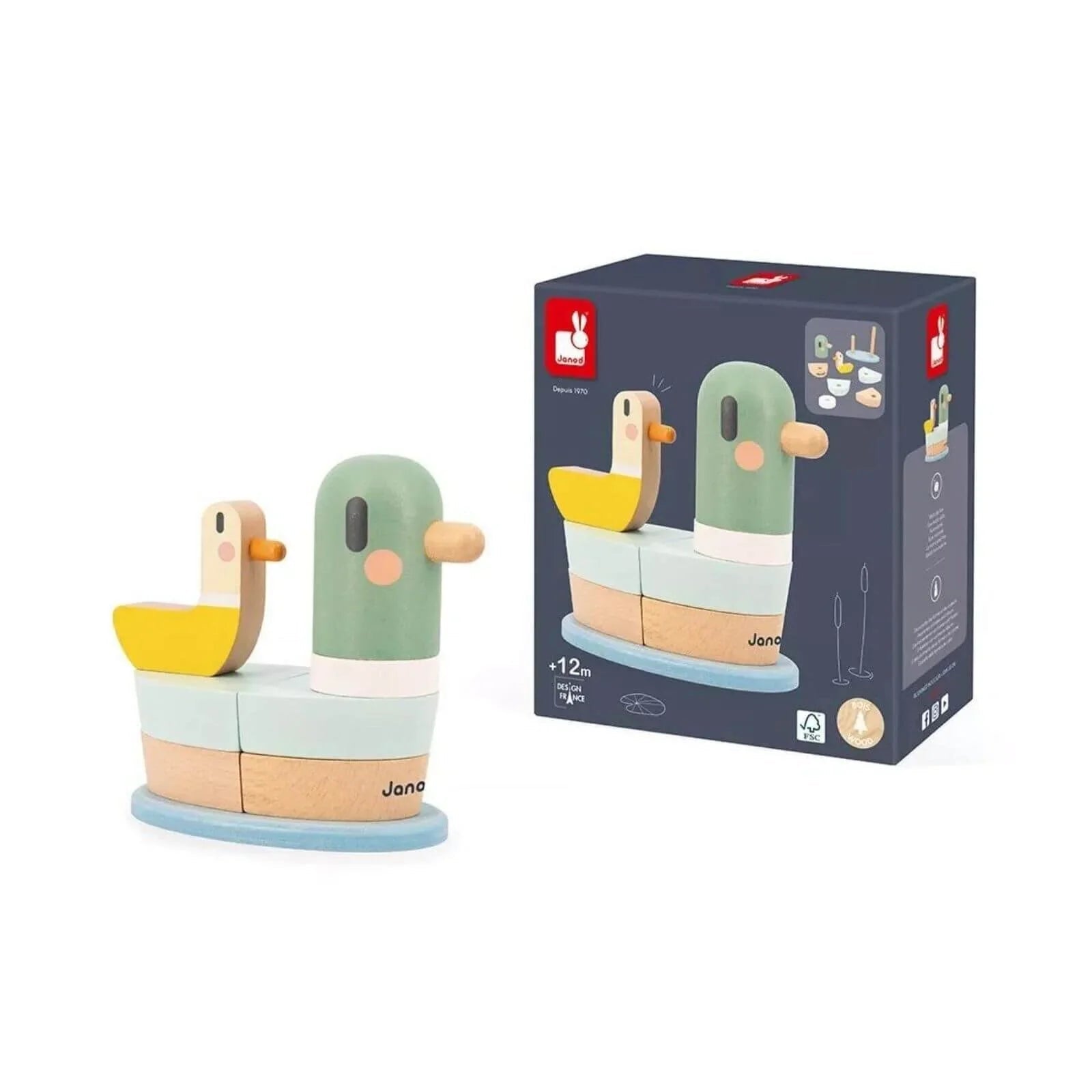 Janod Stackable Ducks Sweet Cocoon | Luxury Home Accessories | Heulog Glow