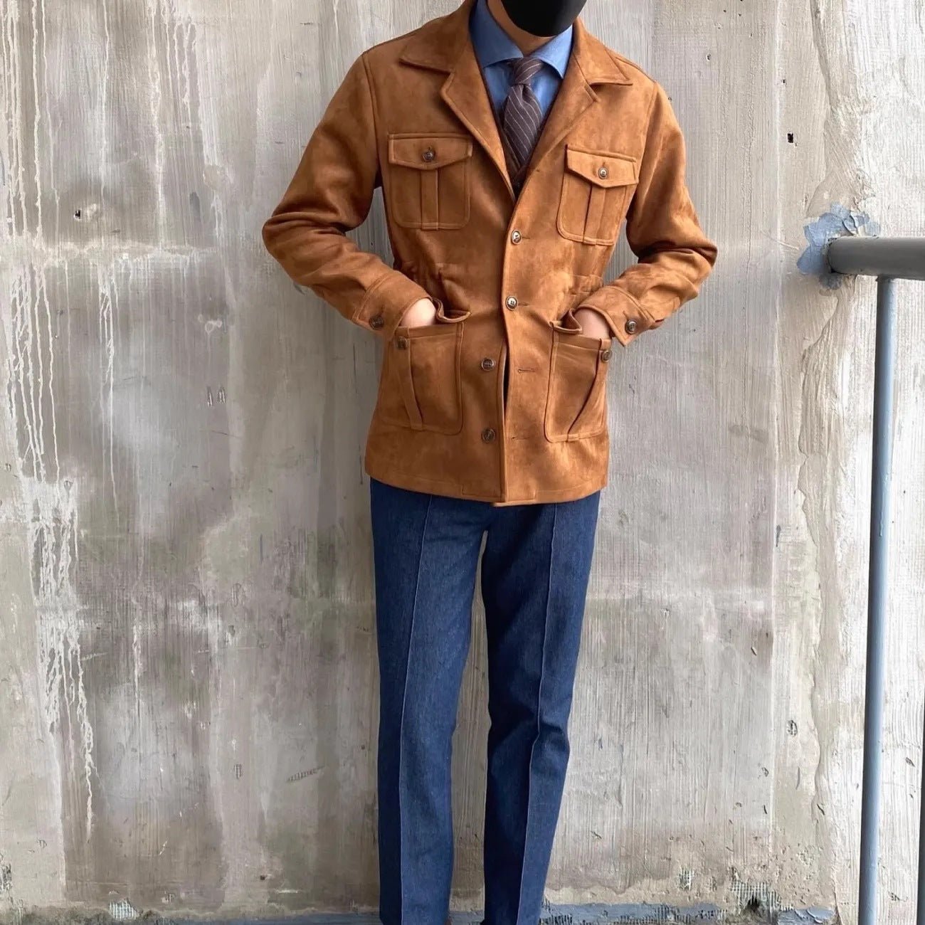 Japanese-style Retro Slim Jacket Men | Luxury Home Accessories | Heulog Glow