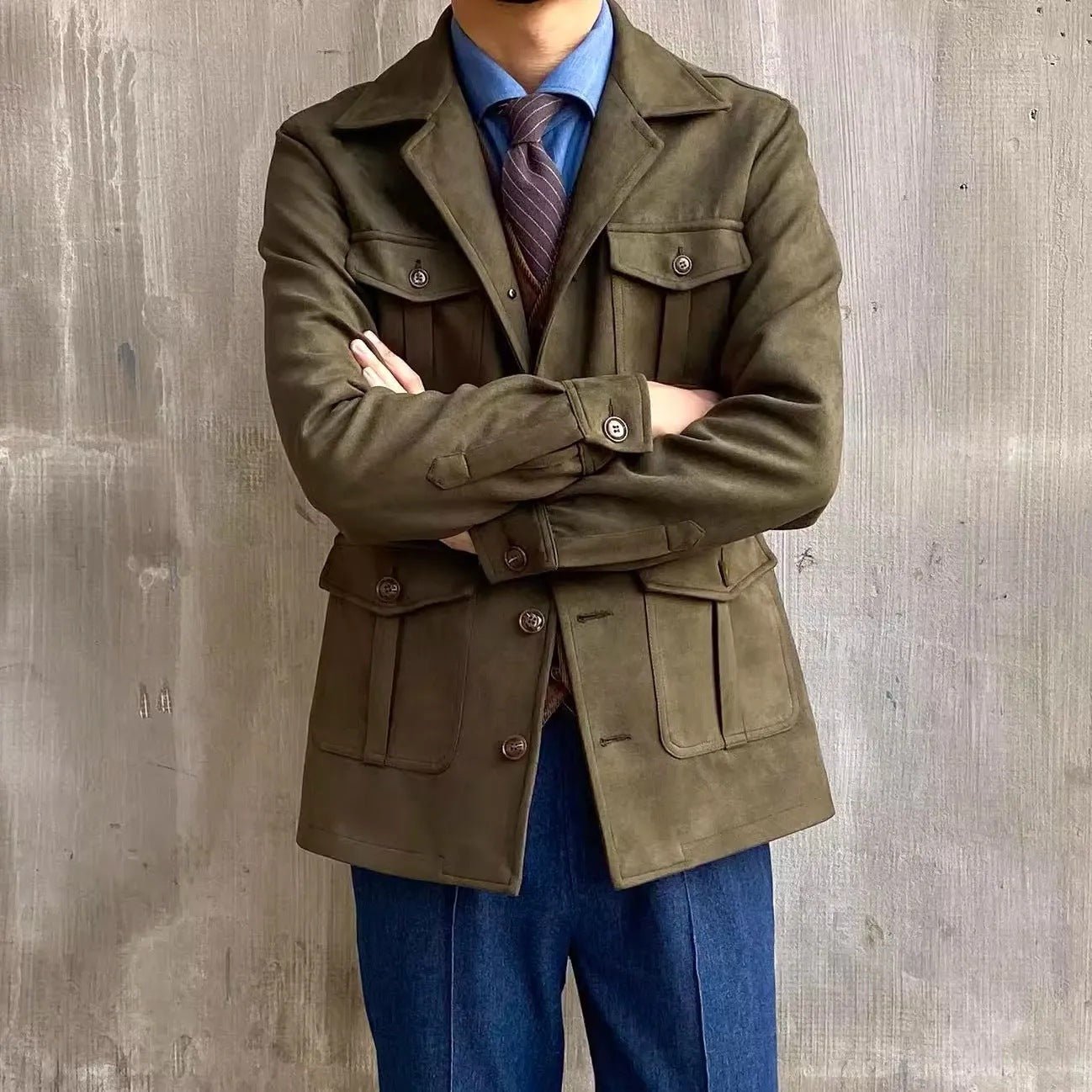 Japanese-style Retro Slim Jacket Men | Luxury Home Accessories | Heulog Glow