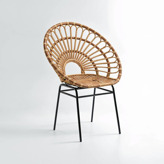 Java Natural Rattan Sunflower Chair | Luxury Home Accessories | Heulog Glow