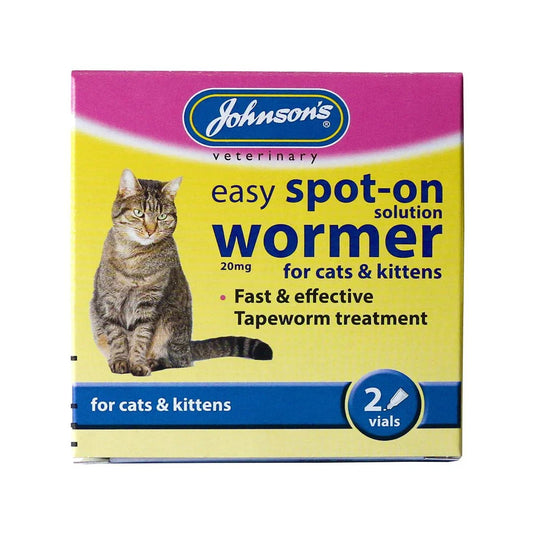 Johnson's Easy Spot-on Wormer For Cats 2 Pipette | Luxury Home Accessories | Heulog Glow