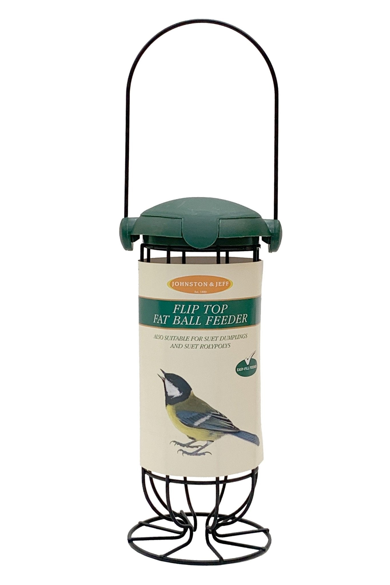 Johnston & Jeff Flip Top Fat Ball Feeder 20cm | Luxury Home Accessories | Heulog Glow