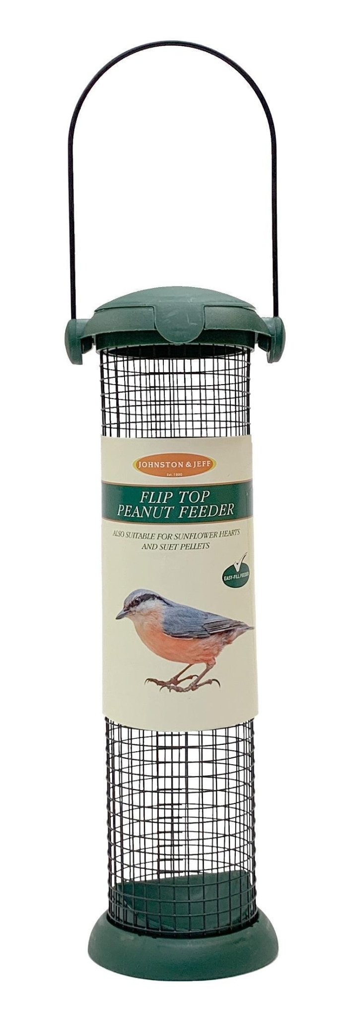 Johnston & Jeff Flip Top Peanut Feeder 28cm | Luxury Home Accessories | Heulog Glow
