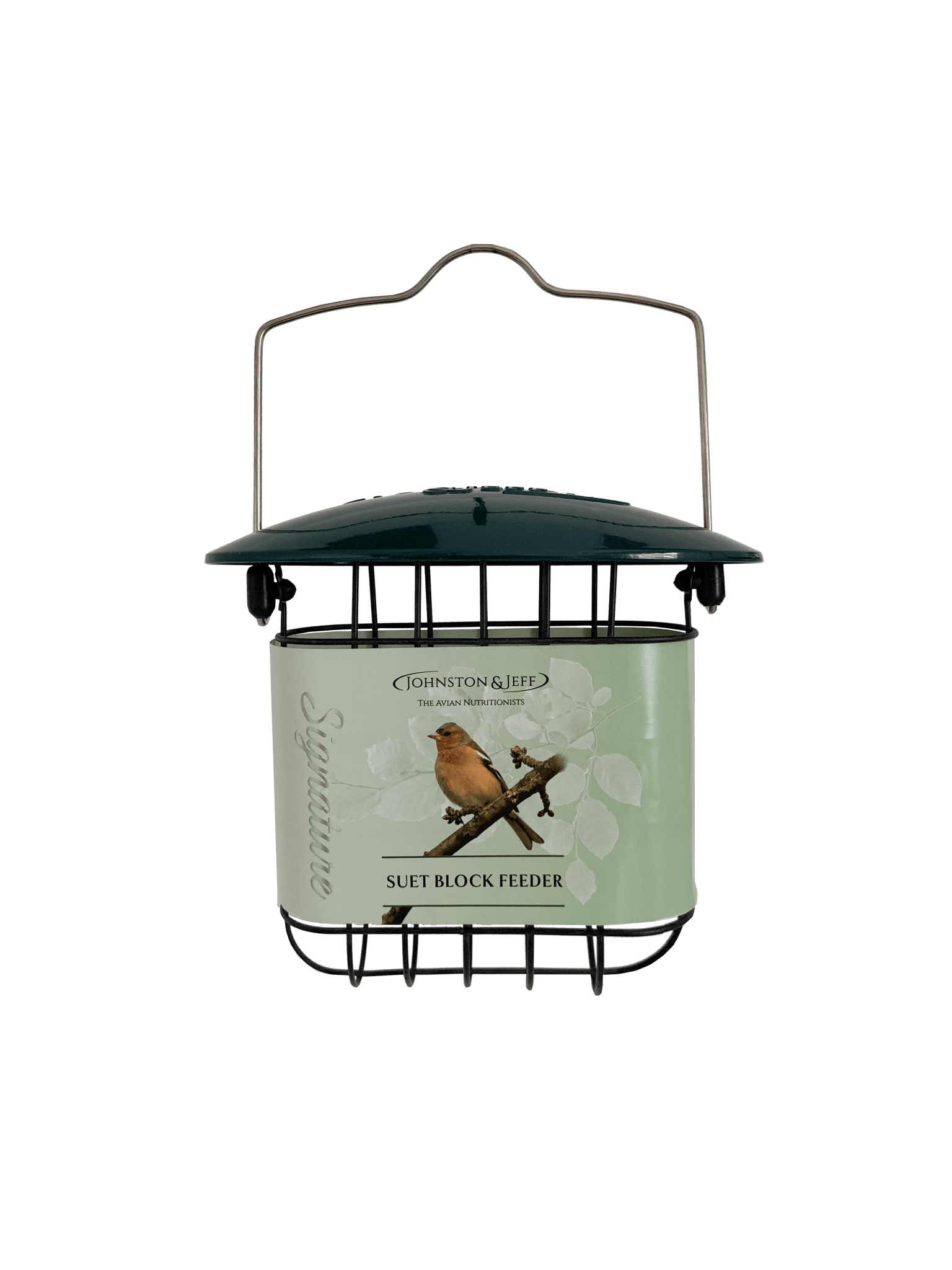 Johnston & Jeff Green Cast Suet Block Feeder 12cm | Luxury Home Accessories | Heulog Glow