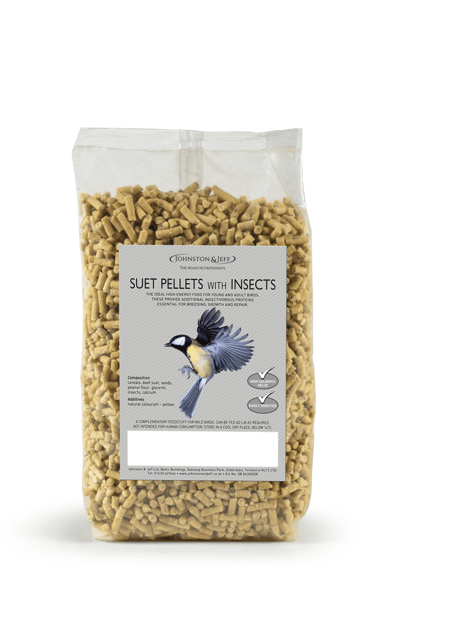 Johnston & Jeff Suet Pellets with Insects 12x1kg | Luxury Home Accessories | Heulog Glow