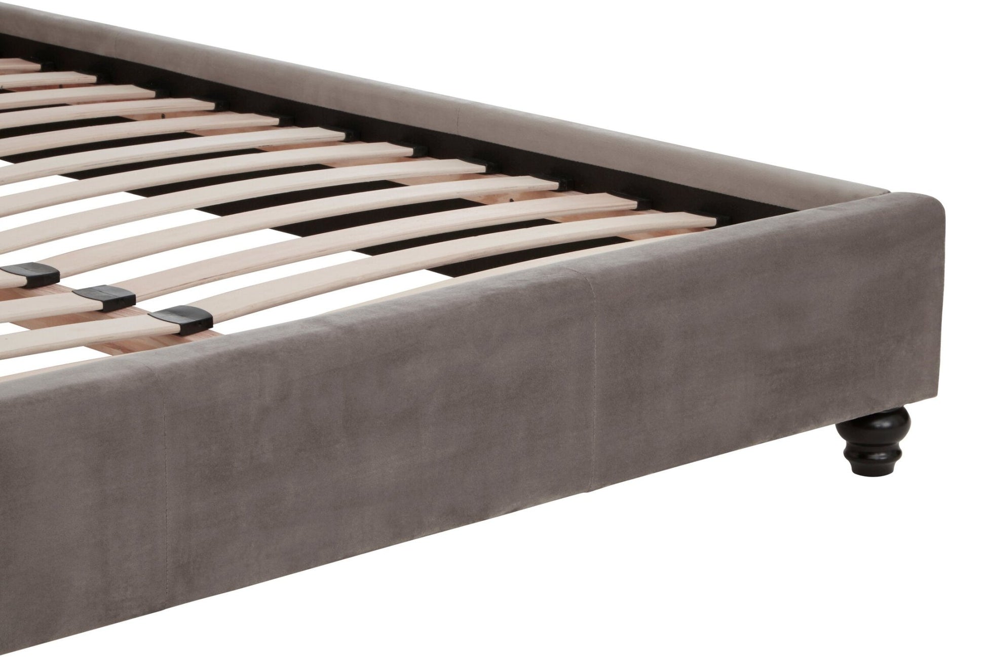 Josephine Grey Velvet King Bed | Luxury Home Accessories | Heulog Glow