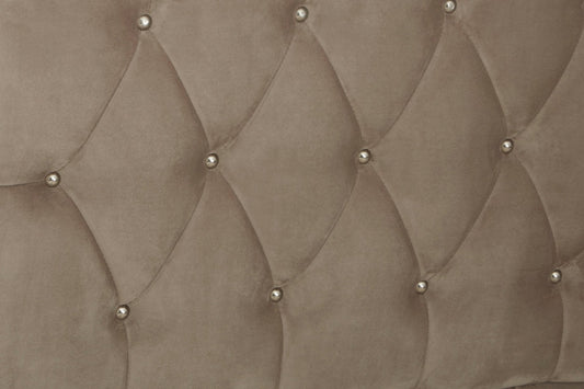 Josephine Mink Brushed Velvet Double Bed | Luxury Home Accessories | Heulog Glow