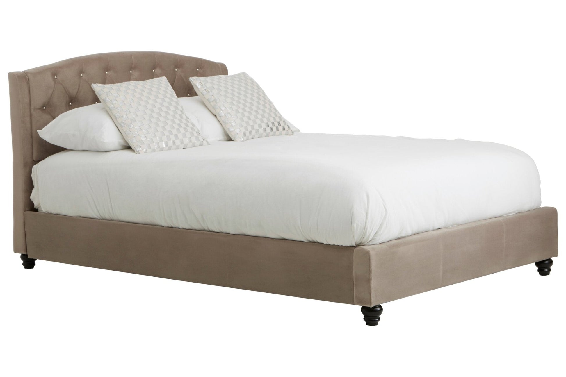 Josephine Mink Brushed Velvet Double Bed | Luxury Home Accessories | Heulog Glow