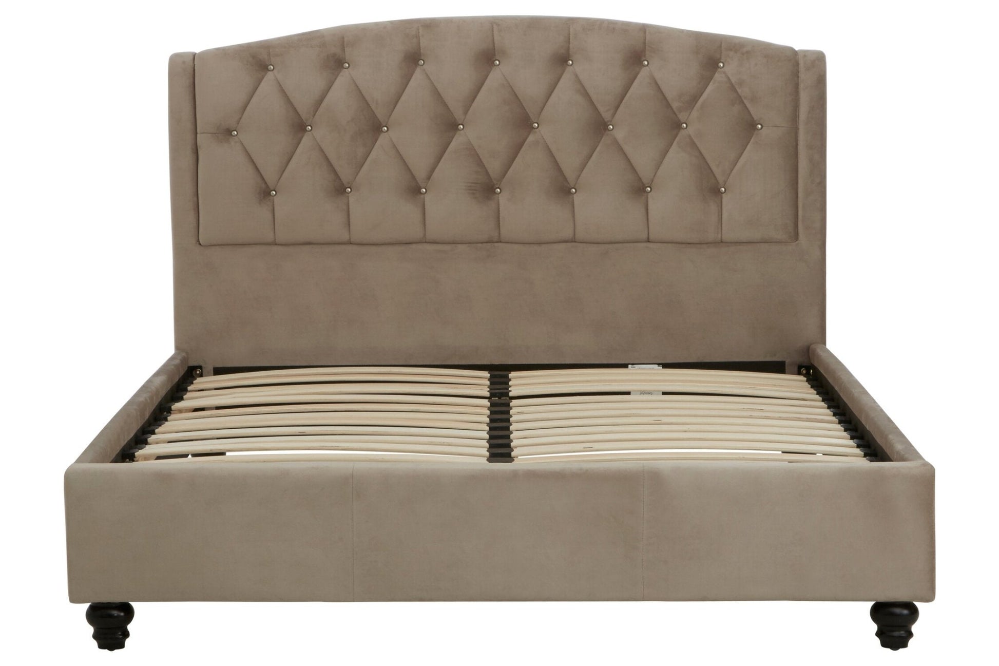 Josephine Mink Brushed Velvet Double Bed | Luxury Home Accessories | Heulog Glow