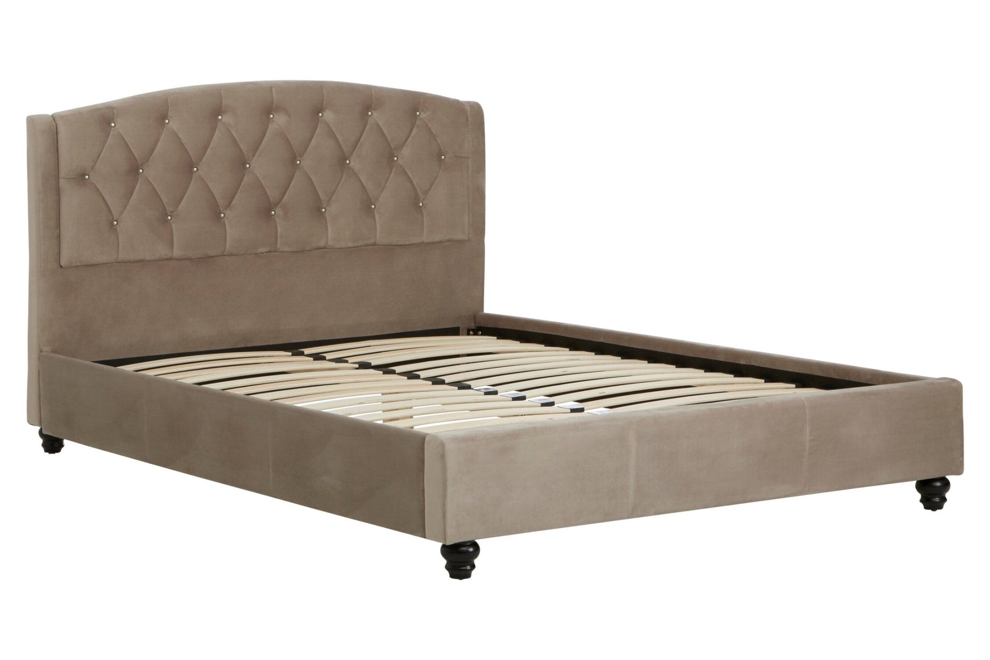 Josephine Mink Brushed Velvet Double Bed | Luxury Home Accessories | Heulog Glow
