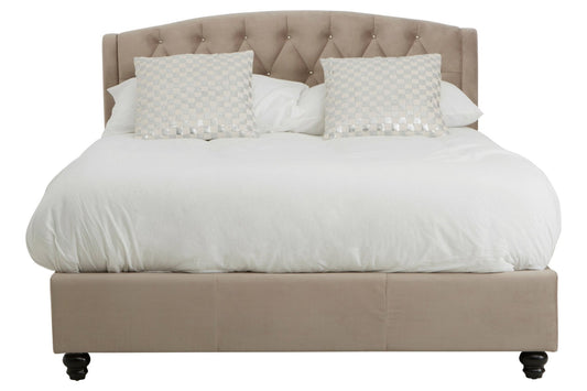 Josephine Mink Brushed Velvet Double Bed | Luxury Home Accessories | Heulog Glow