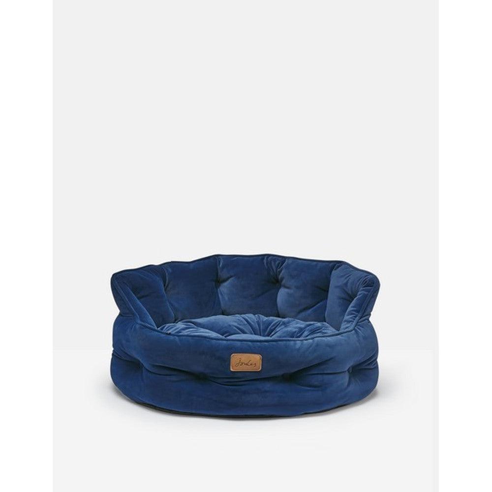 Joules Chesterfield Pet Bed Navy Small | Luxury Home Accessories | Heulog Glow