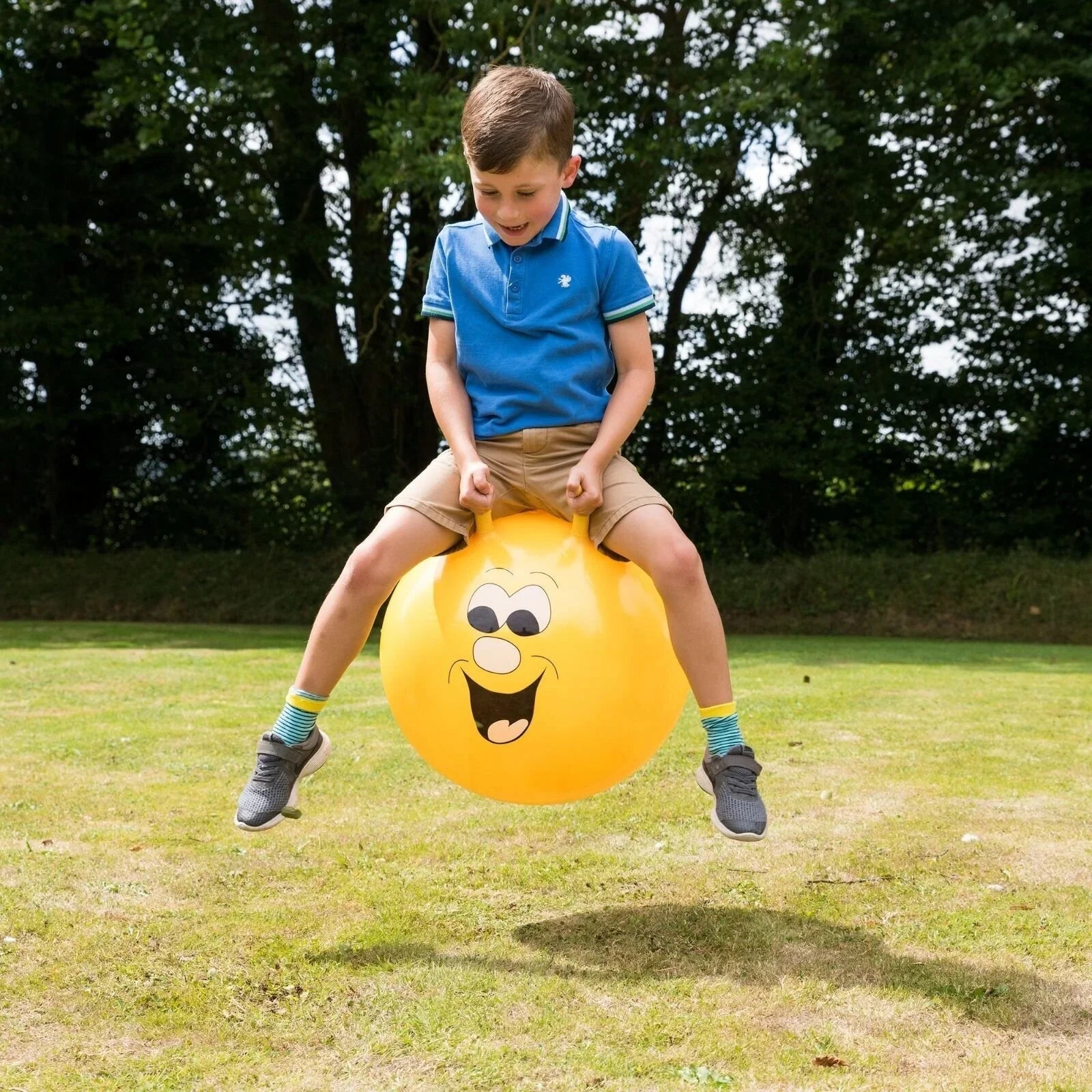 Jump 'N' Bounce Smiley Hopper 50cm - Yellow | Luxury Home Accessories | Heulog Glow