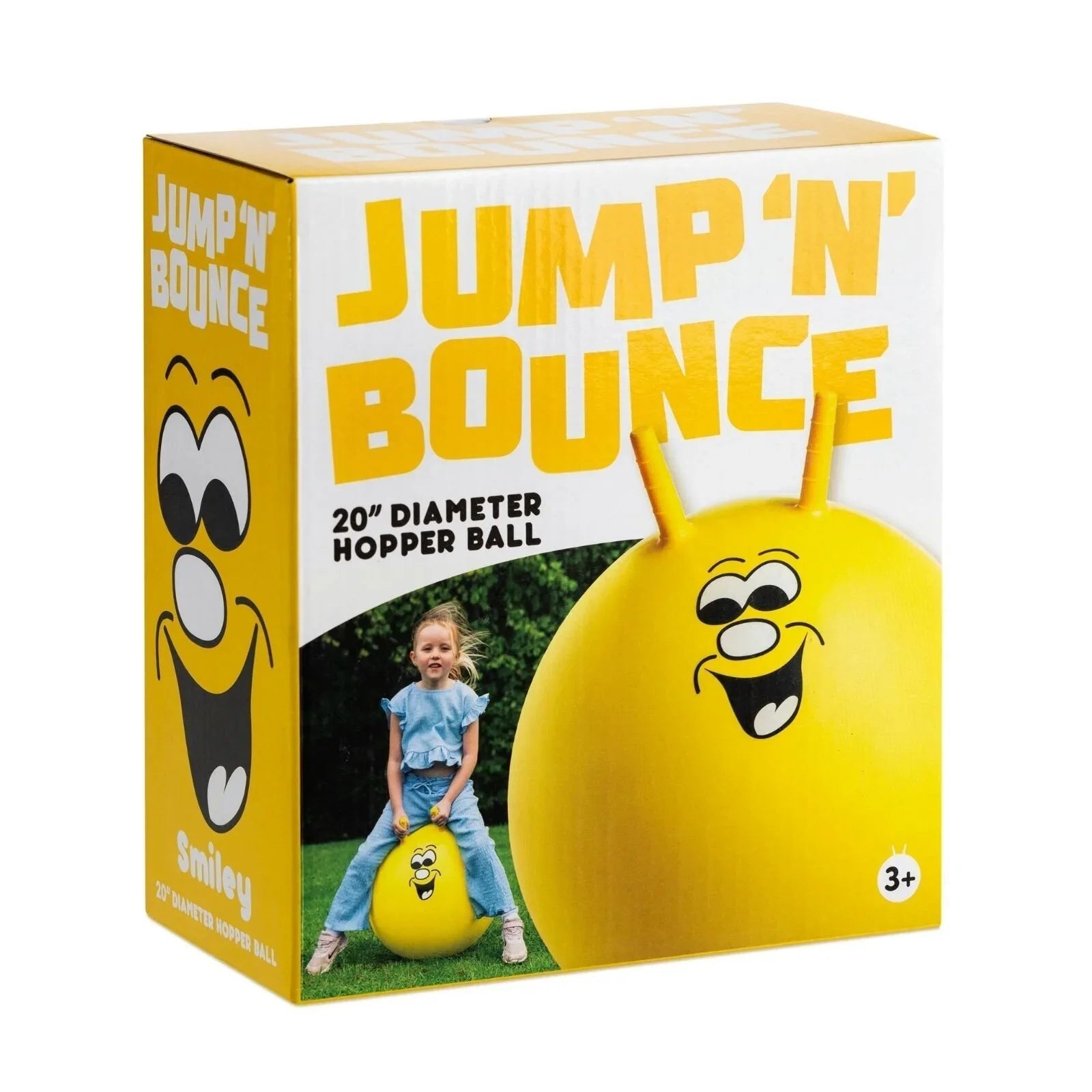 Jump 'N' Bounce Smiley Hopper 50cm - Yellow | Luxury Home Accessories | Heulog Glow