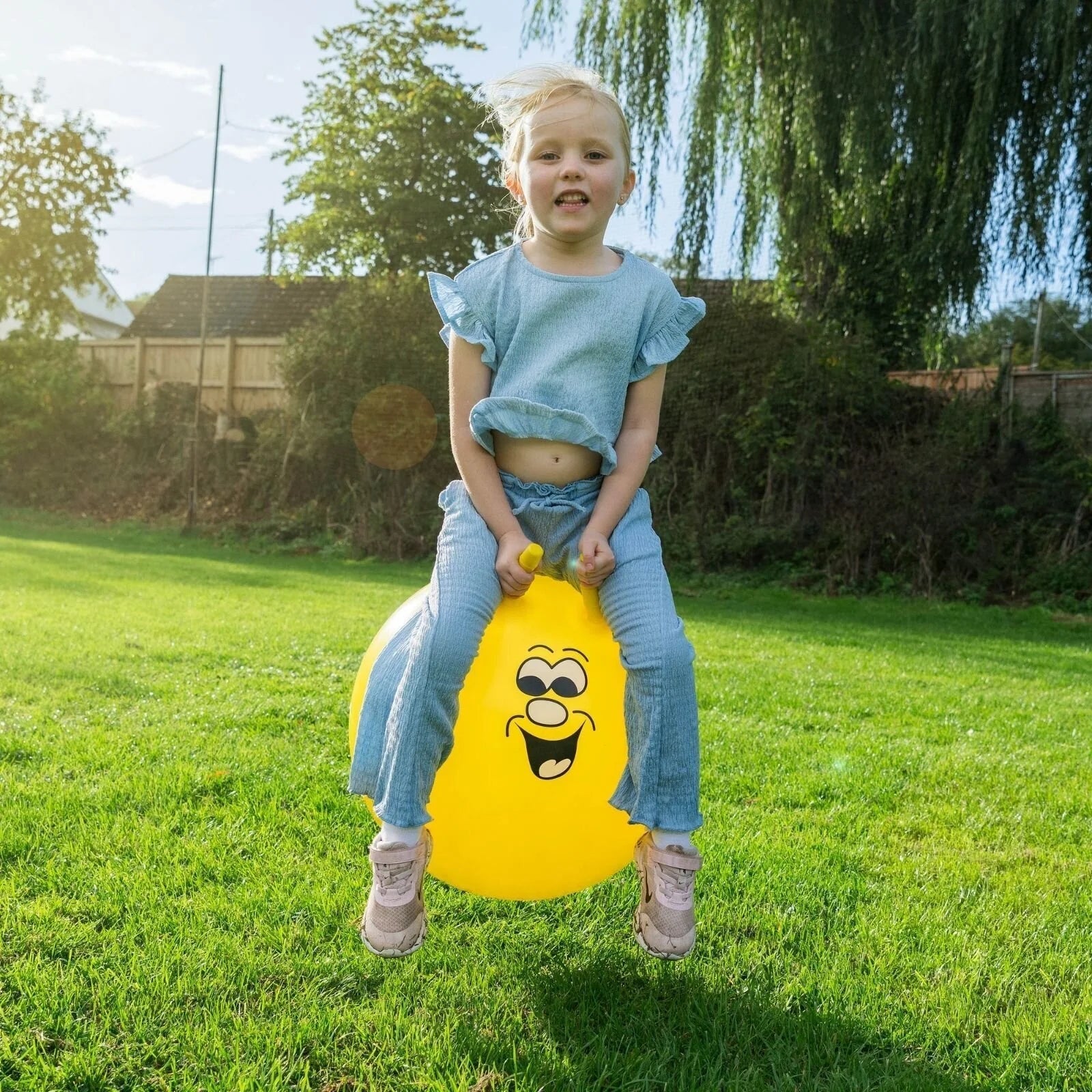 Jump 'N' Bounce Smiley Hopper 50cm - Yellow | Luxury Home Accessories | Heulog Glow