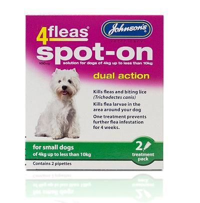 JVP 4Fleas Spot-On Dog Small 2 Pipettes | Luxury Home Accessories | Heulog Glow